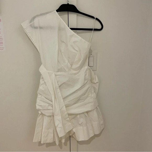 10 Crosby Derek Lam White One Shoulder Dress Size 0 - Picture 6 of 9